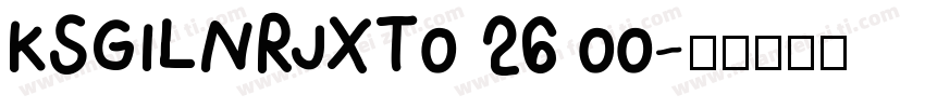 KSGILNRJXT0 26 00字体转换